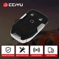 thumbnail image 3 of CCIYU 1 X Flip Key Fob Uncut Blade (SHELL CASE) 4 Buttons Replacement for GMC Acadia/ Terrain 2017-2020 with FCC: 13584513 / 13584512 / FCC HYQ1EA HYQ1AA, 3 of 6