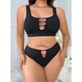 thumbnail image 1 of Plus Heart-ring Cut Out Lingerie Set, 1 of 4
