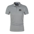 thumbnail image 3 of Laco hombres Slim Polo camisa de manga corta camiseta de verano oficina de negocios Casual moda Polos cuello Topspangjing, 3 of 3
