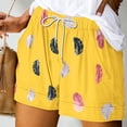 thumbnail image 2 of Plebaso Summer Shorts for Women Printed Drawstring Casual Shorts Lightweight Beach Shorts with Pockets, 2 of 5