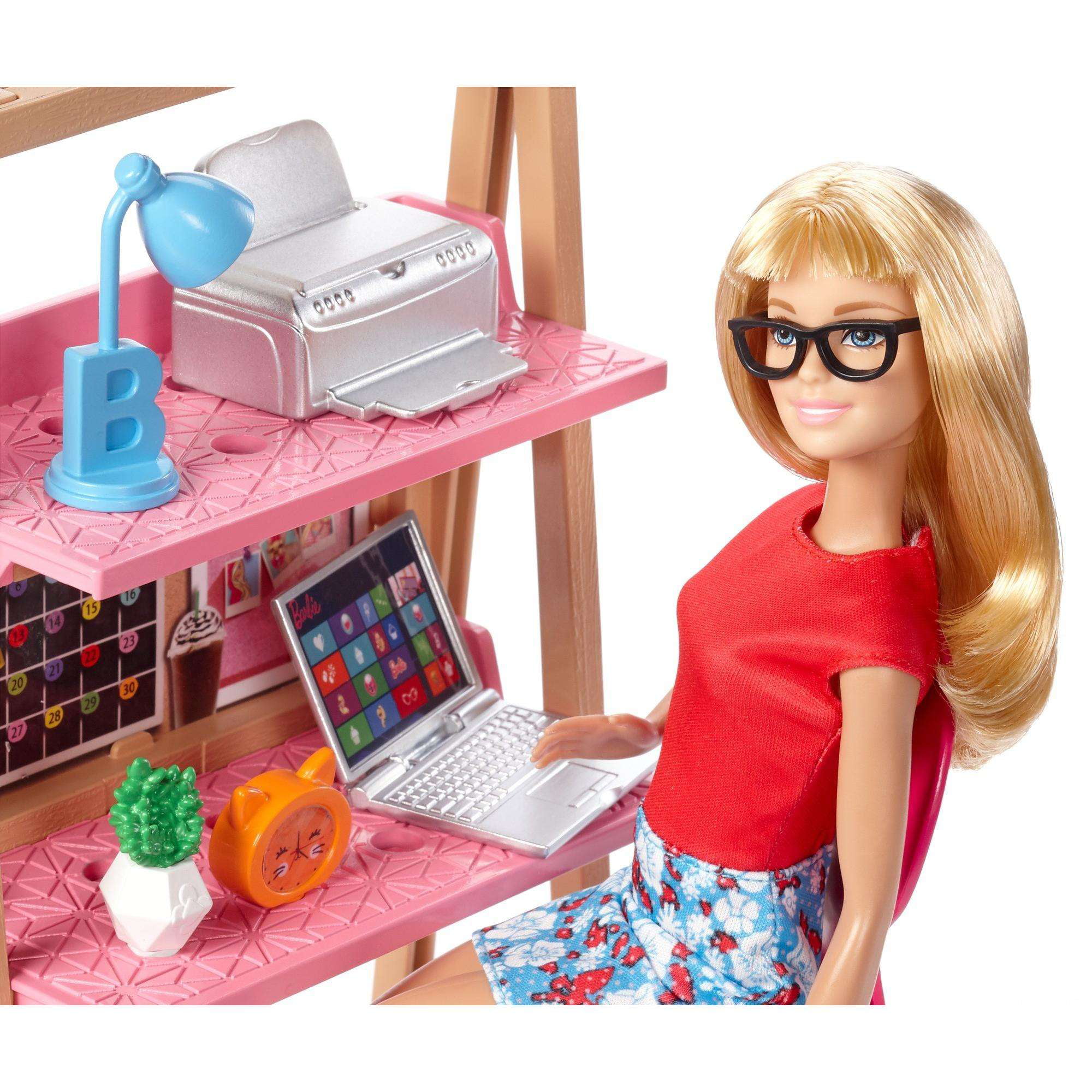 barbie office set