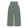 thumbnail image 5 of MDUKONU Women's Fashionable Linen Pants Loose Fit Breathable Adjustable Drawstring Mint Green XXXL, 5 of 5
