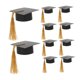 thumbnail image 5 of PAMINGONO 12Ud Adornos Negros Gorro De Graduación Para Para Fiesta Y, 5 of 8