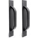thumbnail image 1 of 2pcs Zinc Alloy Barn Door Handle - Sliding Door Handles compatible Fire Door, Cabinet Door Handles (black)-D, 1 of 4