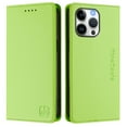thumbnail image 3 of Compatible with iPhone 16 Pro Max Wallet Case, PU Leather Flip Case with RFID Blocking Card Slots, Kickstand Slim Fit Magnetic Wireless Charging Phone Cover for iPhone 16 Pro Max, Green, 3 of 11