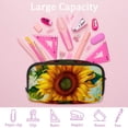 thumbnail image 4 of MUOOUM Pencil Case, Yellow Floral Sunflower Large Capacity Pencil Pouch Stationery Pen Bag, 4 of 7