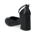 thumbnail image 3 of Juniors' SO® Ankle Strap Platform Shoes Color: Black Pat Size: 9.5, 3 of 4