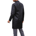 thumbnail image 3 of Men's long-sleeve Kurta coat, Indian ethnic royal suit, stand collar, wedding and festive party blazer, 3 of 4