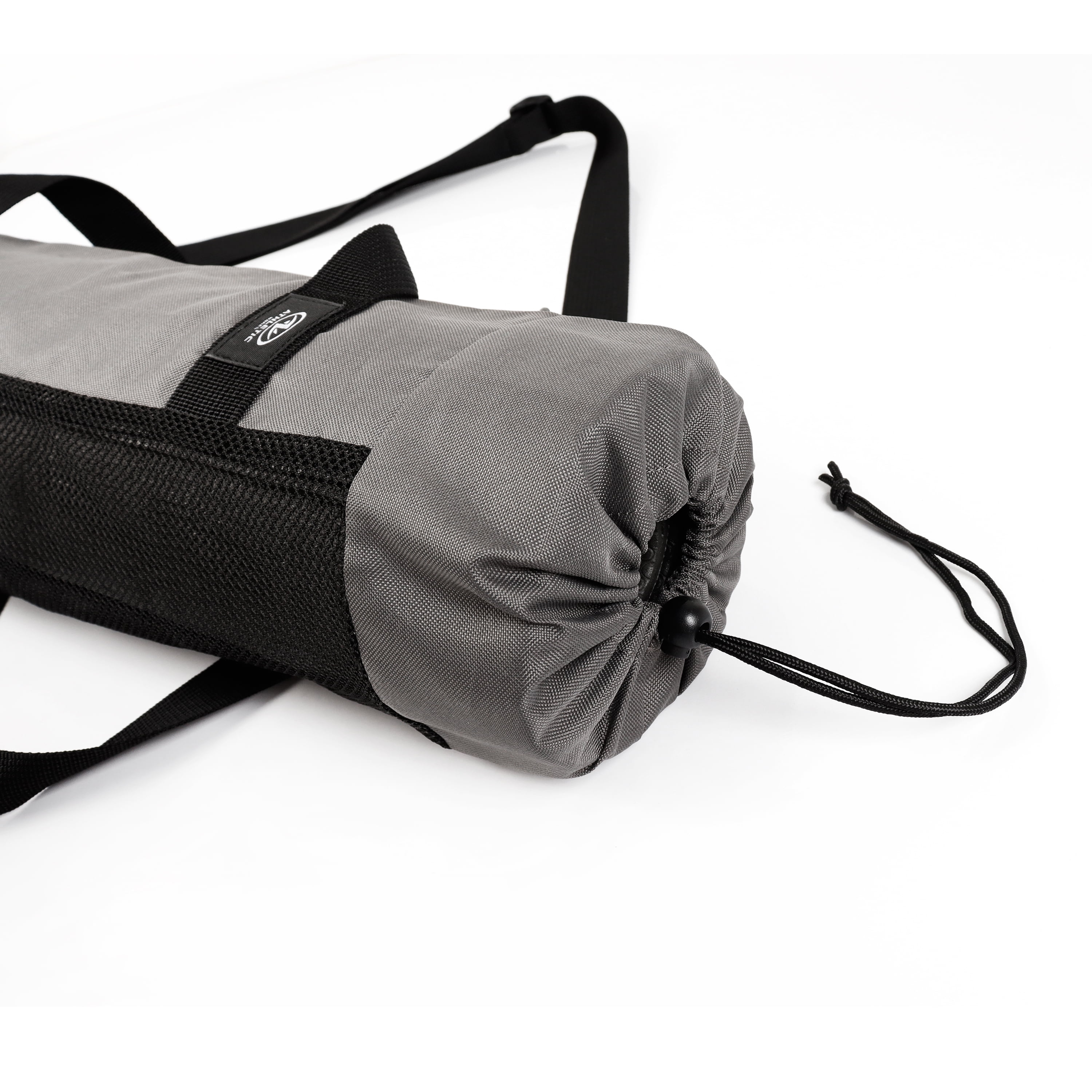 Athletic Works Yoga Bag, Adjustable, Fits Most Yoga Mats, 26 L x 6in Dia,  High Quality Polyester, Dark Gray