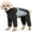 Dark gray, variant on HQREA Fleece Dog Coat Bodysuit Full Body Pet Pajamas Jumpsuit with Zipper for Small Medium Dogs