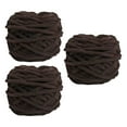 thumbnail image 5 of EHJRE 3 Skeins Chunky Chenille Yarn 70M Long for Throw Blanket Crocheting Knitting Coffee, 5 of 9