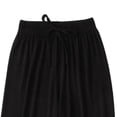 thumbnail image 5 of CPNG Girls Loose Casual Pants Candy Colored Baggy Wide Leg Anti-Mosquito Elastic High Waist Drawstring Pants(Black,6-7 Years), 5 of 9