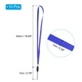 thumbnail image 2 of Uxcell 17" Neck Lanyards 0.4" Width Detachable Strap Lanyard for ID Badge Keys Blue 10 Pack, 2 of 5