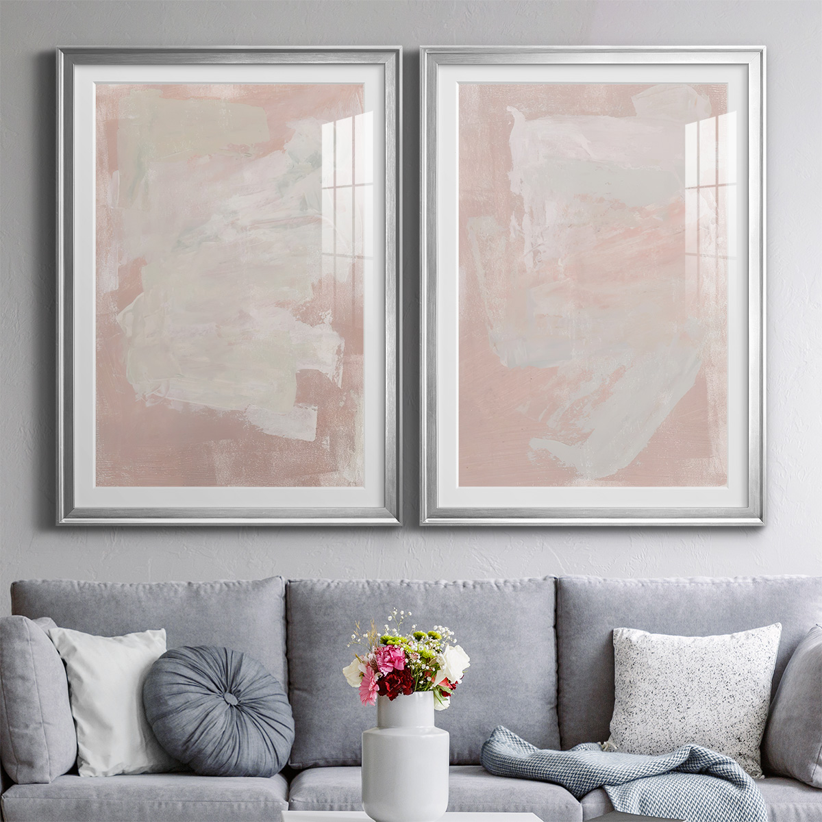 Wexford Home Hazy Summer I Premium Framed Print, 18.5" x 24.5" - Ready to Hang, Silver (Set of 2)