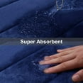 thumbnail image 3 of Smiry Memory Foam Bathroom rugs Toilet mats, U-Shaped Contour Carpet, 20" x 24", Navy Blue, 3 of 8