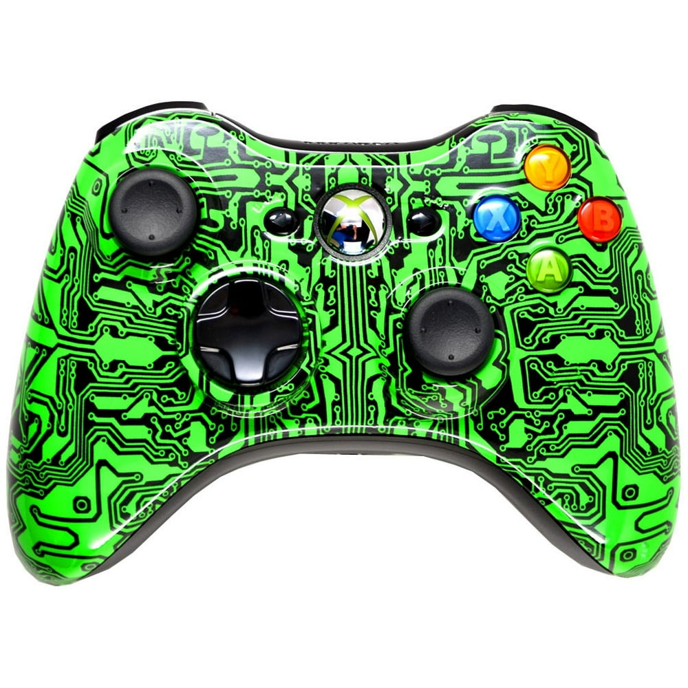 Green Pack A Punch Xbox 360 Hydro Dipped Modded Controller for ALL