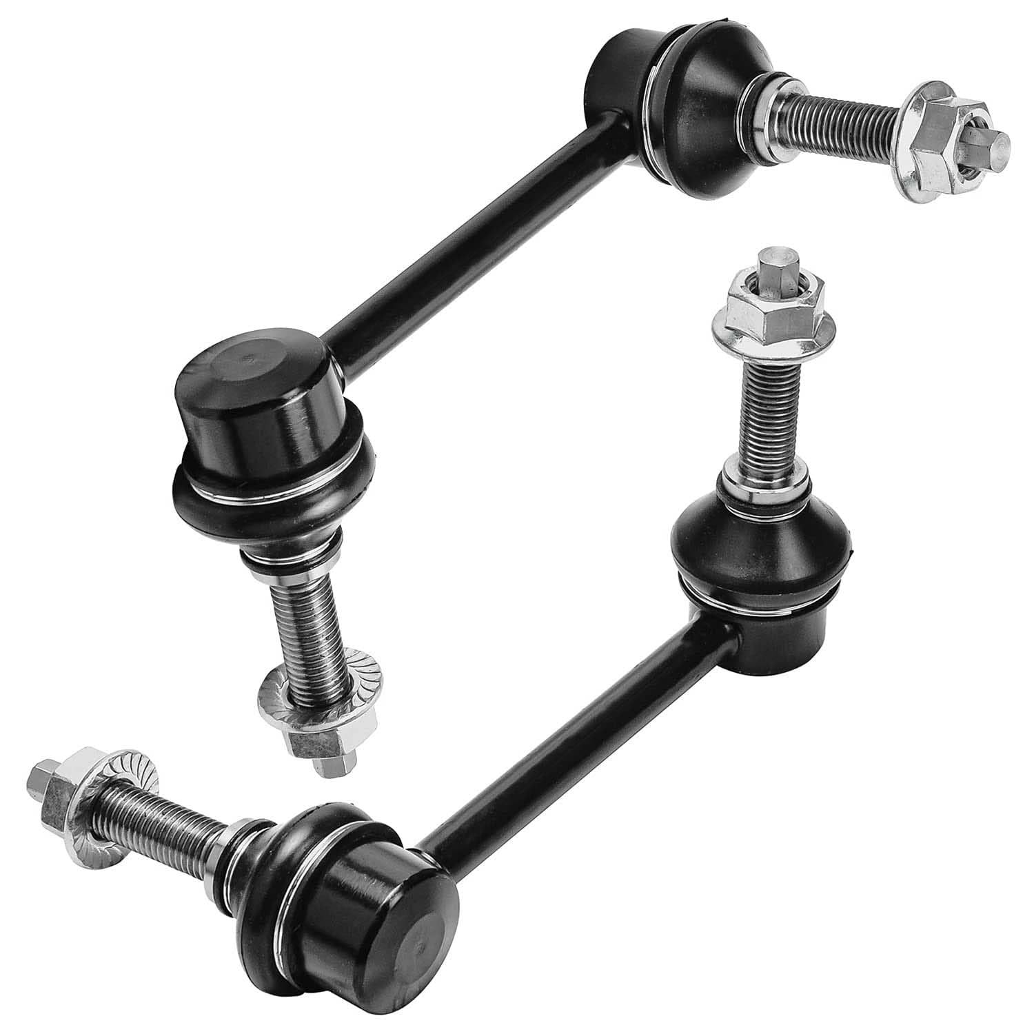 Detroit Axle - Front 12pc Suspension Kit for 2011-2015 Dodge Durango Jeep Grand Cherokee, 2 Lower Ball Joints 4 Front and Rear Sway Bars 4 Tie Rods 2 Boots 2012 2013 2014 Replacement