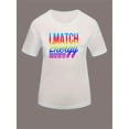 thumbnail image 2 of Camiseta con estampado de letras de talla grande, informal, de manga corta y cuello redondo, para mujer, talla grande, para adultos, hombres, mujeres, adolescentes, jóvenes y para el tiempo libre., 2 of 8