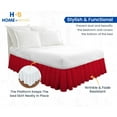 thumbnail image 2 of HNB Store Ruffled Bed Skirt Easy Fit 12" inch Drop | Microfiber Made | Olympic Queen | Blood Red, 2 of 7