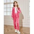 thumbnail image 6 of Arshiner 2 Piece Outfits for Girls Velour Tracksuit Hoodie and Jogger Set Sweatsuit Athletic Clothes Sets, 6 of 6