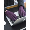 thumbnail image 4 of Luxtrada Winter Knit Gloves Touchscreen Warm Thermal Soft Lining Elastic Cuff Texting Anti-Slip for Women Men (Brown,Men), 4 of 10