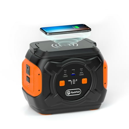 

Flashfish 320W Portable Power Station 292Wh 80000mAh Solar Generator With AC/DC/100W PD Type-c/QC3.0/Wireless Charger /Flashlight for Home Blackout RV Camping Travel Hunting