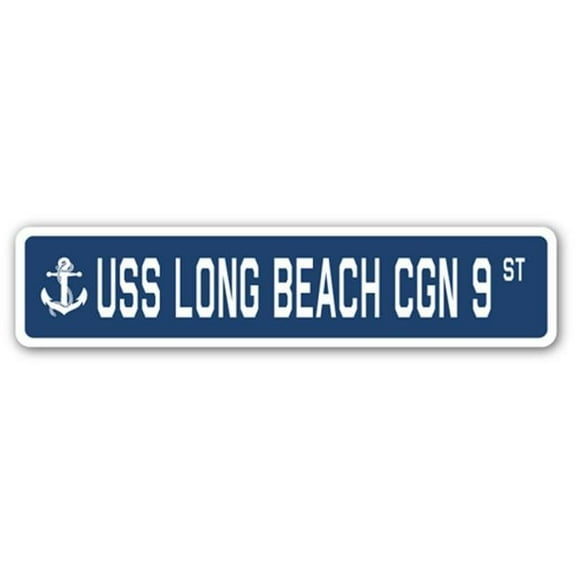 SignMission 1.5 x 7 in. A-16 Street Decal - USS Long Beach CGN 9