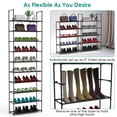 thumbnail image 4 of iMounTEK Shoe Rack, 10 Tier Shoe Shelf for Entryway Living Room Bedroom, Metal Frame Non-Woven Fabric Shelves, 23.x10.8x72.8 Inches, 4 of 9