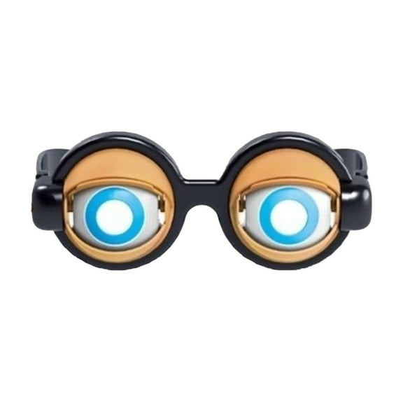 Winking Glasses, Crazy Prank Funny Blinking Glasses with Eyes, Novelty Eye Mechanism for Kids Adults Party 12Cm/4.72In Black （1Pc)