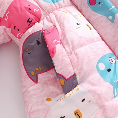 

kpoplk Toddler Puffer Jacket Children s Boys Girls Fleece Outwear Outdoor Hooded Coat Zipper Thick Cotton-Padded Parka Jacket Coat(B)