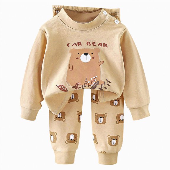 HCNTES Toddler Baby Boys Girls Clothes Spring Casual Outfits Long Sleeve Hooded Sweatshirt Pants Outfit Set(Style1,5-6 Years)