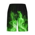thumbnail image 4 of Mqqzkk Men's Basketball Shorts Casual Workout Gym Athletic Shorts Flame Graphic Print Running Fashion Beach Short Pants, 4 of 5
