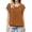 *Orange, variant on VBVC Women's Crew Neck Pleated Batwing Sleeve Blouse , Ladies' Loose Flowy Casual Top , Soft Elastic Hem Summer Shirts For Women,Beige,S-2XL