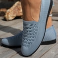 thumbnail image 5 of Women Wide Width Breathable Walking Comfortable Slip on Sneakers Lightweight Sneaker Nurse Shoes Arch Support Sneakers Breathable Soft Running Shoes Anti Skid Sports Diabetic Foam Shoes, 5 of 7