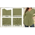 thumbnail image 6 of WellSize Plus Size Blouses for Women V Neck Curved Hems Tunic Tops Casual Long Sleeve Botton Fall Shirts, 6 of 9