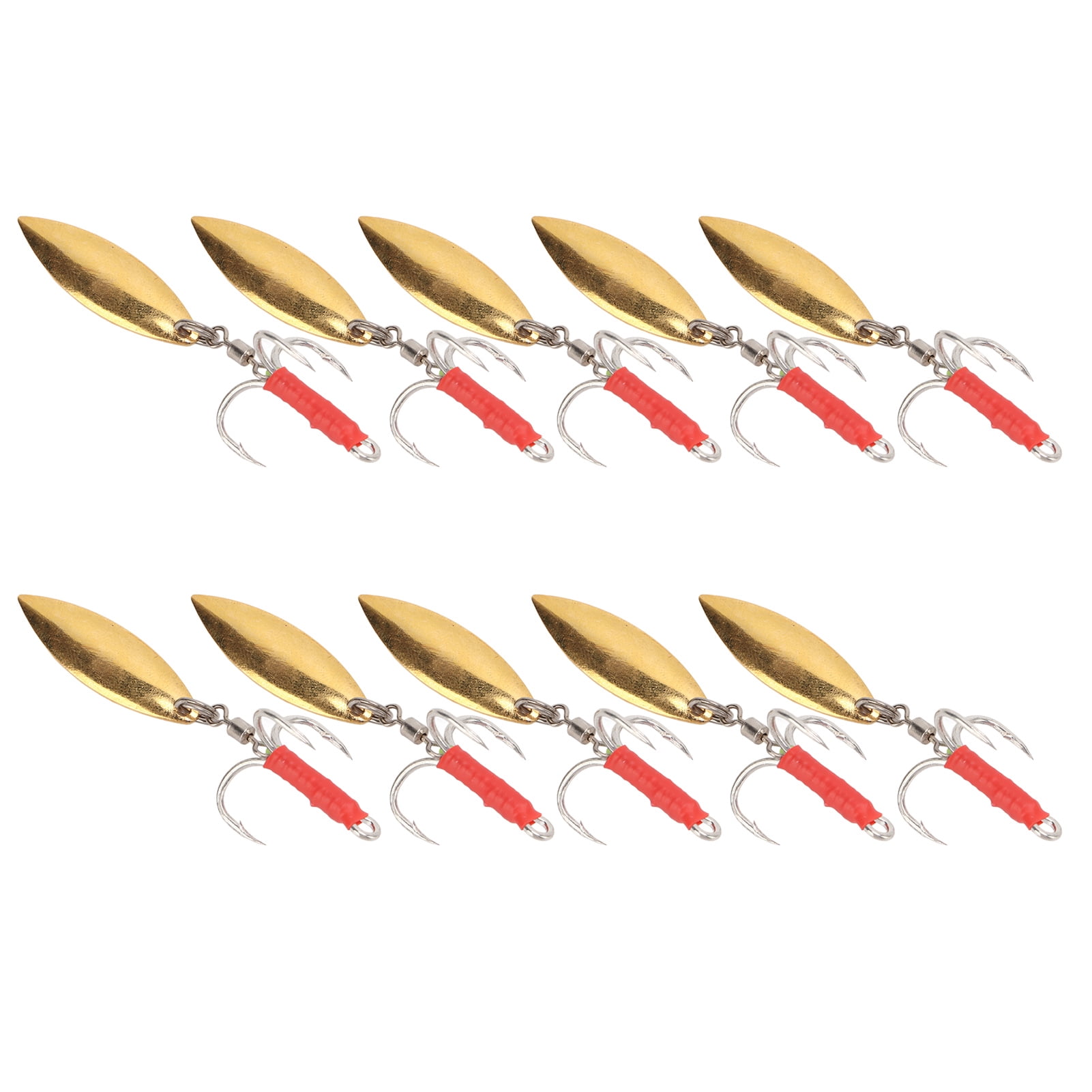 Sing F LTD 5 Pack Fishing Spoons - 4cm Metal Glitter Lures With Single Hook For Trout, Perch, Charfish