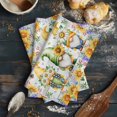 thumbnail image 6 of Sunflowers Kitchen Towels Set of 3, Water Absorbent Dish Towel, Spring Flowers Gnomes Hydrangea Daisy Wood Decorative Hand Towels - Quick Drying Cloth for Cooking Baking, 18x28 Inch, 6 of 8