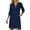 C-Dark Blue475, variant on Women Dresses Casual Long Sleeve Quarter Zip Mini Dress Collared Striped Preppy Style Soft Tunic Dress With Pockets Stylish Dresses