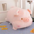 thumbnail image 4 of Gallickan Cute Pink Pig Plush, Pink Pig Stuffed Animal Pillow, Super Soft Cartoon Hugging Toy Gifts for Bedding, Kids Sleeping Kawaii Pillow, 13.7 inch, Pink, 4 of 5