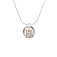 thumbnail image 2 of Delight Jewelry Goldtone Crystal Initial - R - Hero Ring Charm Necklace, 18", 2 of 4