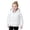 White, variant on Girls Winter Hooded Coat Warm Furry Ears Jacket Kids Gradient Long Sleeve Zipper Front Lightweight Insulated Outerwear