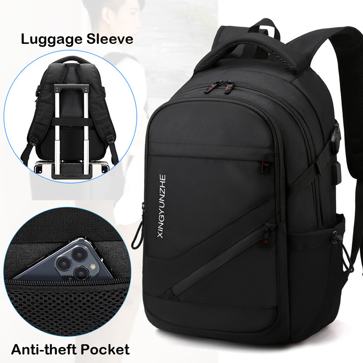 Cshidworld Travel Laptop Backpack, 19 Inch photo 7