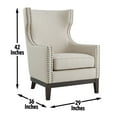 thumbnail image 4 of Steve Silver Roswell Beige Linen Accent Chair with Nailhead Trim, 4 of 8
