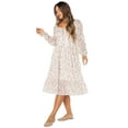 thumbnail image 5 of Celebrity Pink Women's and Women's Plus Long Sleeve Midi Dress, Sizes XS-4X, 5 of 5