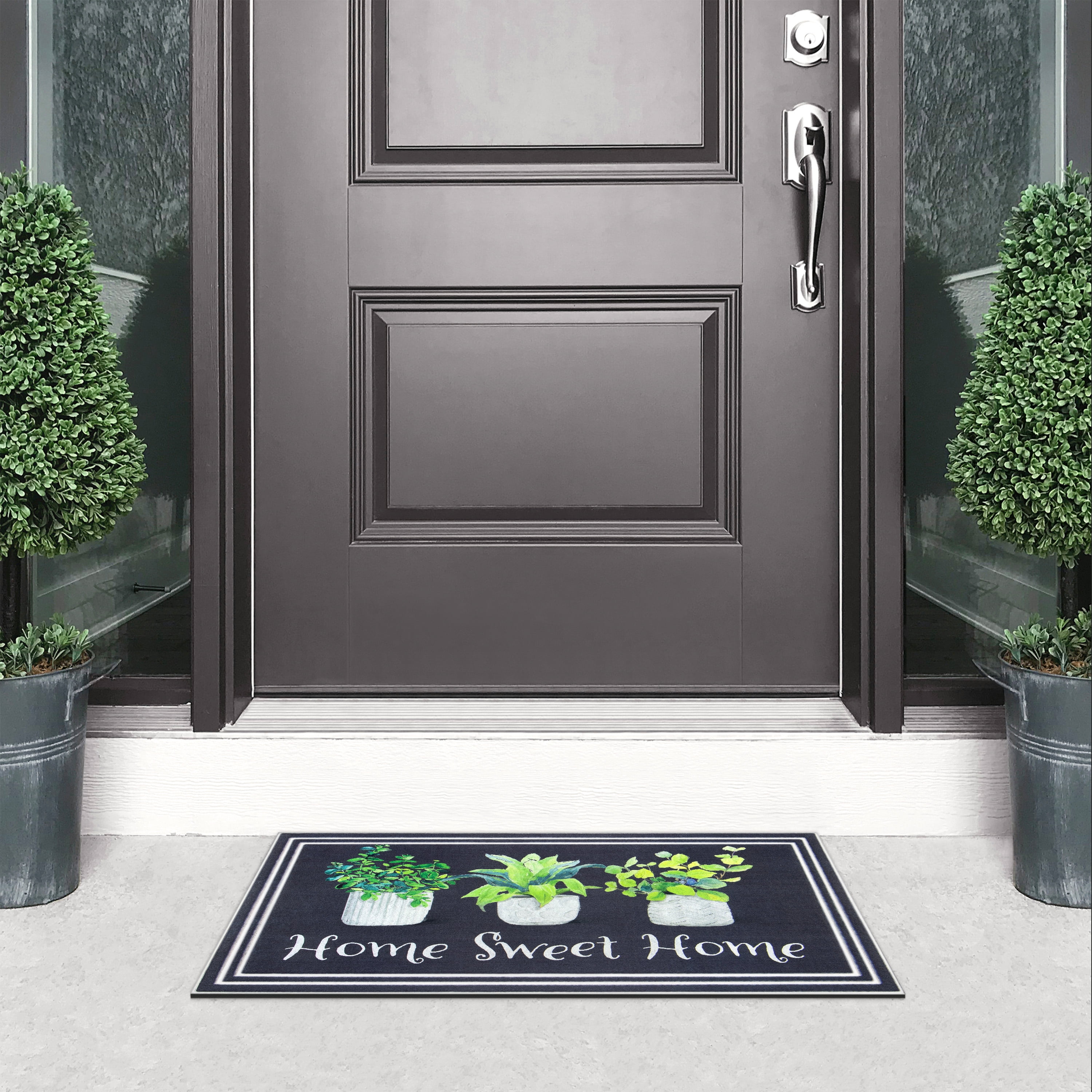 Apache Mills Fashionables Deluxe Potted Plants Doormat, 1.5 ft x 2.5 ft