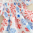 thumbnail image 6 of Okbabeha Baby Girl 4th of July Outfit Stars Puff Sleeve Fourth of July Romper Dress Newborn Independence Day Dresses, 6 of 7