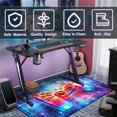 thumbnail image 3 of Gaming Area Rug Teen Boys Carpet, 3D Transparent Gamepad and Colorful Line Background Game Controller Design for Game Room, Gaming Room, Boys Girls Bedroom Playroom, Living Room (70" x 55"), 3 of 7