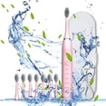 thumbnail image 4 of Uuiauoio Sonic Electric Toothbrush for Adults, Rechargeable Ultrasonic Electric Toothbrush with 8 Brush Heads, Travel Case, Charging Base Charging - 5 Modes with Smart Timer, 4 of 6