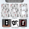 thumbnail image 3 of Yayeee Blank Wall Plate Cover 1-Gang 4.5"x2.7" Home Unused Decorative Outlet, Black Cartoon Snowmen, 3 of 7
