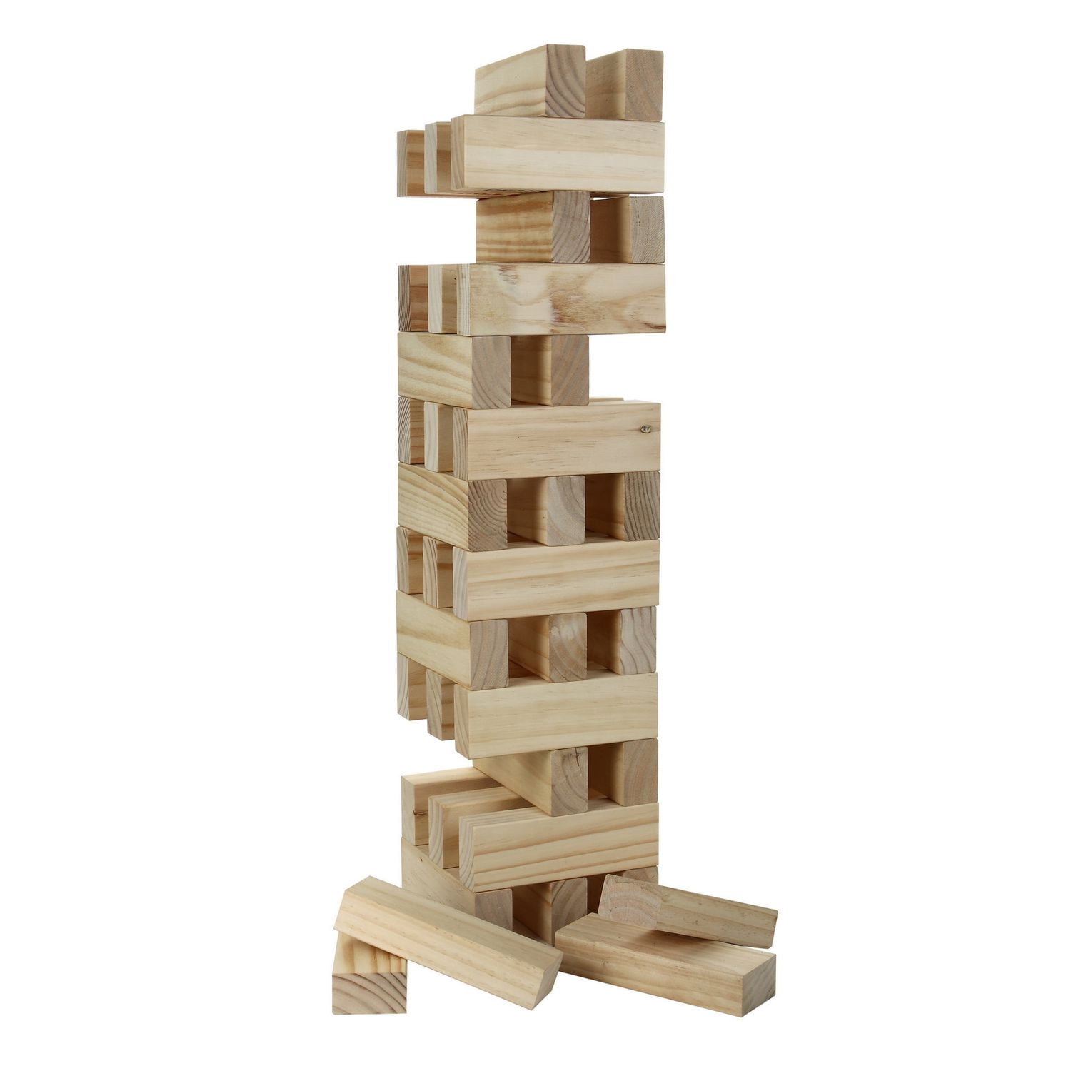Jeu d'empilement en bois avec sac de rangement collapsant